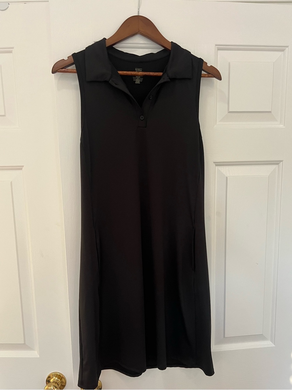 Sleeveless Black Polo Dress